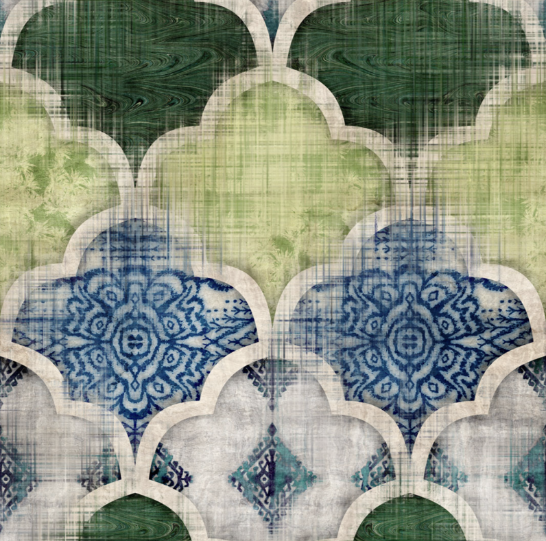 DECOUPAGE - Mint - Tissue Decoupagepapper - DISTRESSED TILES