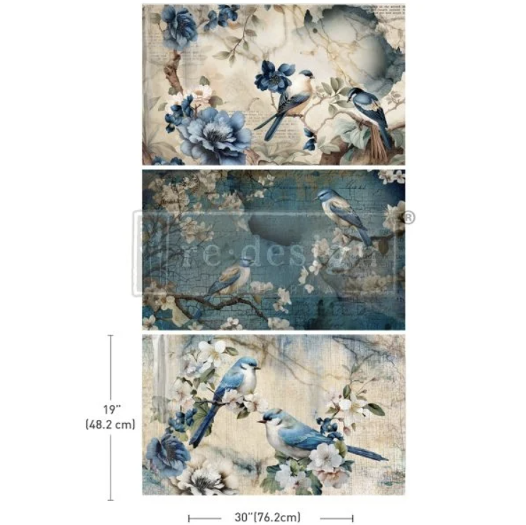 DECOUPAGEPAPPER - Re Design Tissue Paper PACK - Sapphire Wings