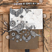 Finnabair - Imaginarum Mould - Silikonform - Clockwork Sparrows