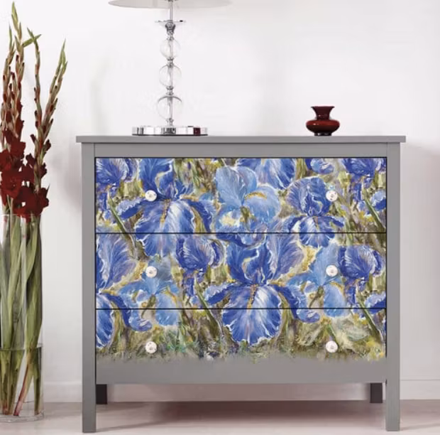DECOPUPAGEPAPPER - A1 Decoupage Fiber Paper - Enchanting Iris