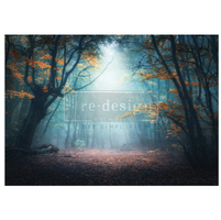 Re Design - A1 Decoupage Fiber Paper - Luminous Woodscape 59x84cm