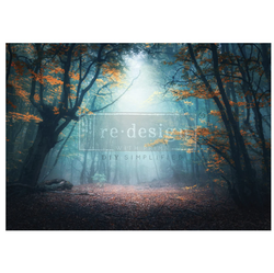 Re Design - A1 Decoupage Fiber Paper - Luminous Woodscape 59x84cm