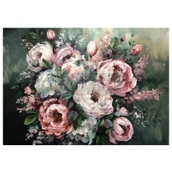Re Design - A1 Decoupage Fiber Paper - Mossy Rose Delight 59x84cm