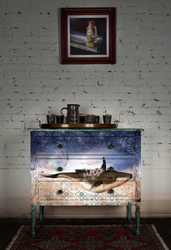 Re Design - A1 Decoupage Fiber Paper - Whale in Cosmos 59x84cm