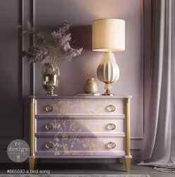 Re Design Décor Transfers® - Kasha - A Bird Song (gold) ca 46x61 cm