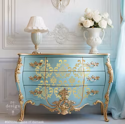 Re Design Décor Transfers® - Kasha - House of Damask (gold) ca 46x61 cm