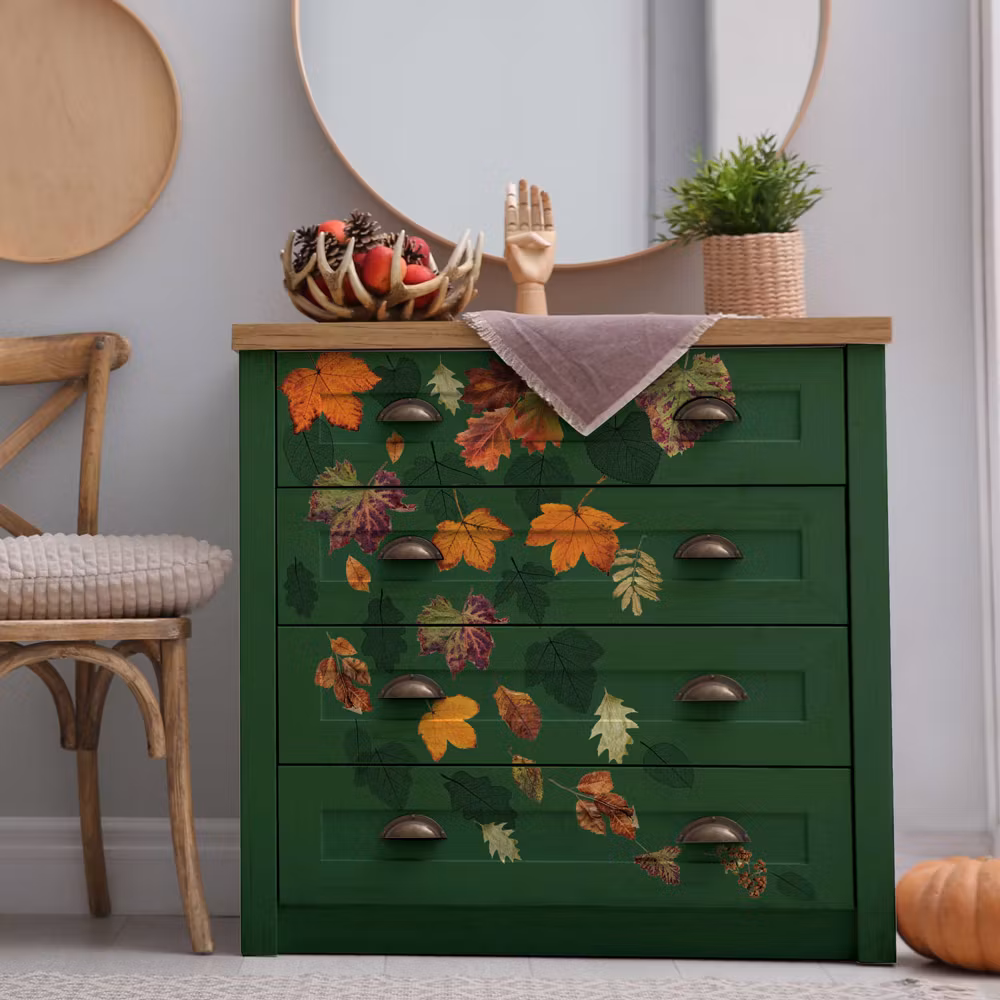 TRANSFERMOTIV - Re Design Décor Transfers- Crunchy Leaves Forever - A4 (3-pack)