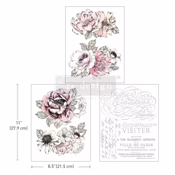 Re Design Décor Transfers® - Desert Rose - A4 (3-pack)