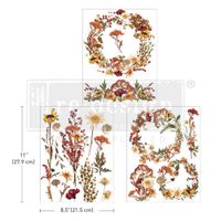 Re Design Décor Transfers® - Dried Wildflowers - A4 (3-pack)