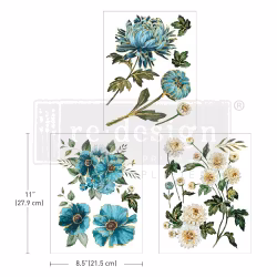Re Design Décor Transfers® - Gilded Floral - A4 (3-pack)