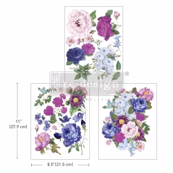 Re Design Décor Transfers®- Opulent Florals - A4 (3-pack)