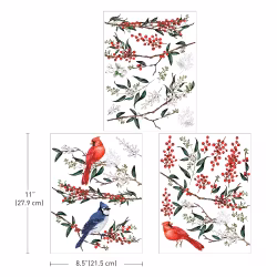 Re Design Décor Transfers®- Winterberry - A4 (3-pack)