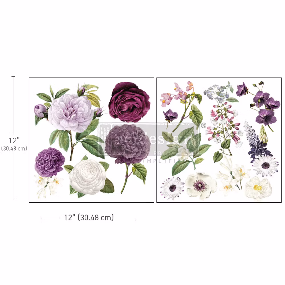 TRANSFERMOTIV - Re Design Décor MAXI Transfer - Majestic Blooms