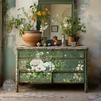 Re Design Décor Transfers® - Froggy Meadow Greens ca 61x89cm