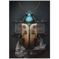 Re Design - A1 Decoupage Fiber Paper - Brass Scarab 59x84cm