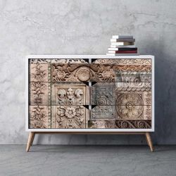Re Design - A1 Decoupage Fiber Paper - Carved Stonework 59x84cm