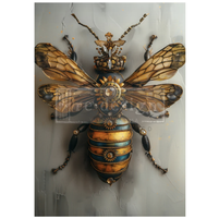 Re Design - A1 Decoupage Fiber Paper - Gearspring Honeybee 59x84cm