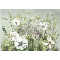 Re Design - A1 Decoupage Fiber Paper - Froggy Meadow Greens 59x84cm