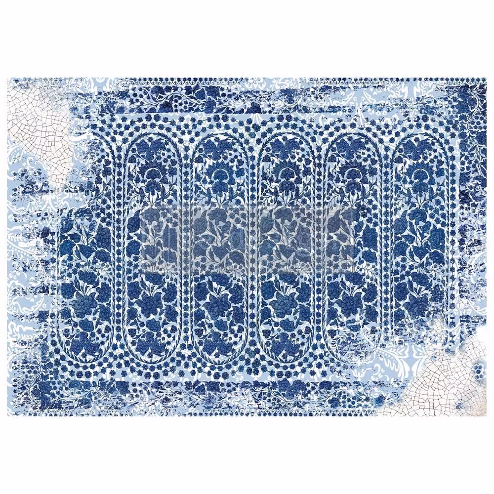 DECOUPAGEPAPPER - Re Design - A1 Decoupage Fiber Paper - The Blue House