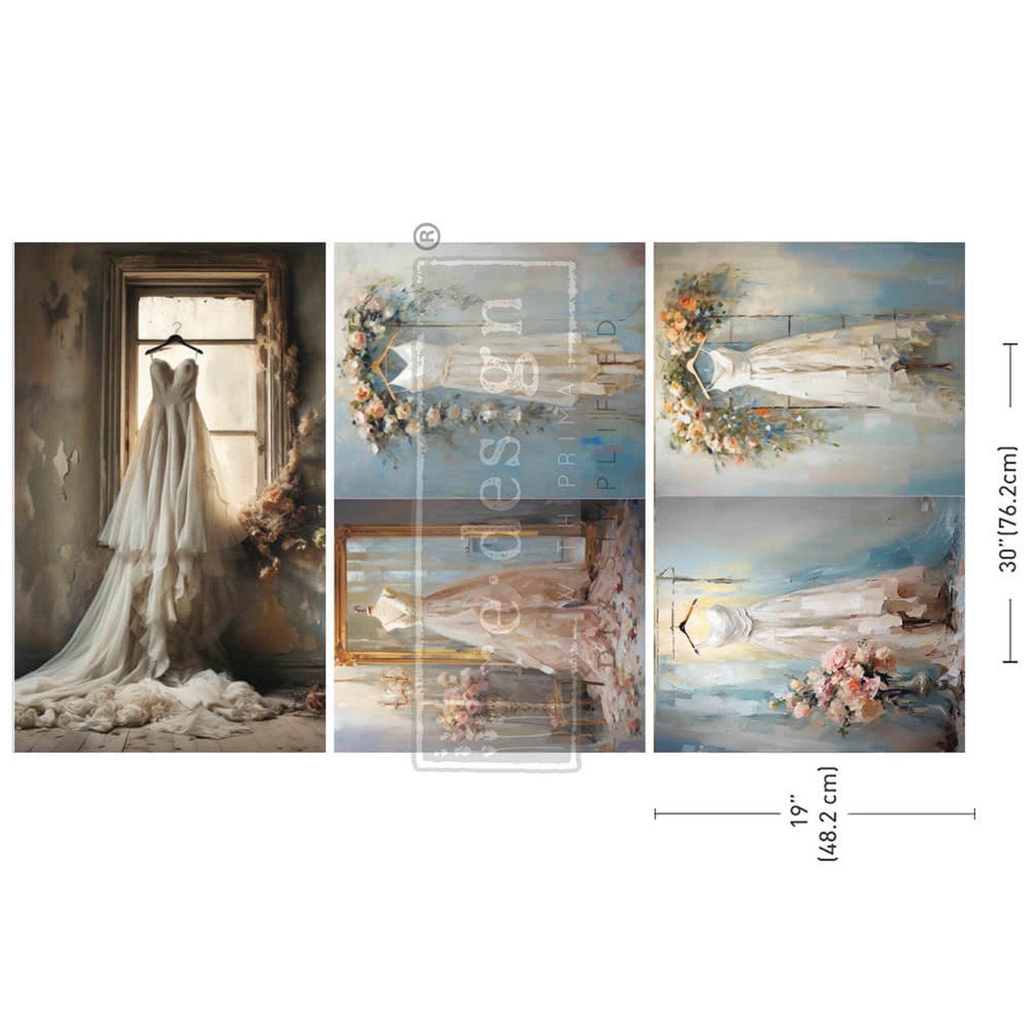 DECOUPAGEPAPPER - Re Design Tissue Paper PACK - Whispers of White