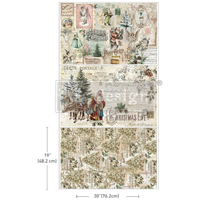 Re Design Tissue Paper PACK - Holly Jolly Hideaway 3st Ark á 48x76cm