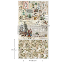 Re Design Tissue Paper PACK - Holly Jolly Hideaway 3st Ark á 48x76cm