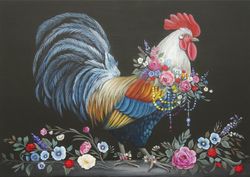 Belles and Whistles Rice Papers - Royal Rooster - A2 ca 42x56cm