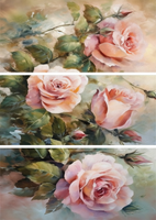 Belles and Whistles Rice Papers - Blushing Roses - A1 ca 59x84cm