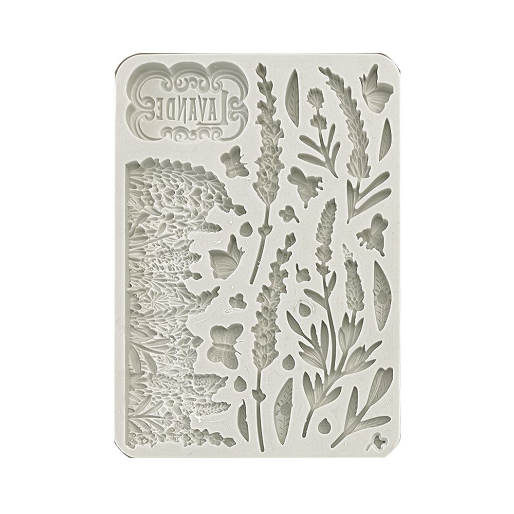 GJUTFORM - Stamperia Silikonform - LAVENDER ELEMENTS