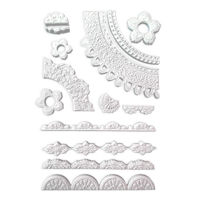 GJUTFORM - Stamperia Silikonform - LACE BORDER