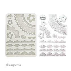 Stamperia - Silikonform - A5 (ca 14x21cm) - LACE BORDER