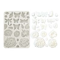 Stamperia - Silikonform - A5 (ca 14x21cm) - BUTTERFLIES & FLOWERS