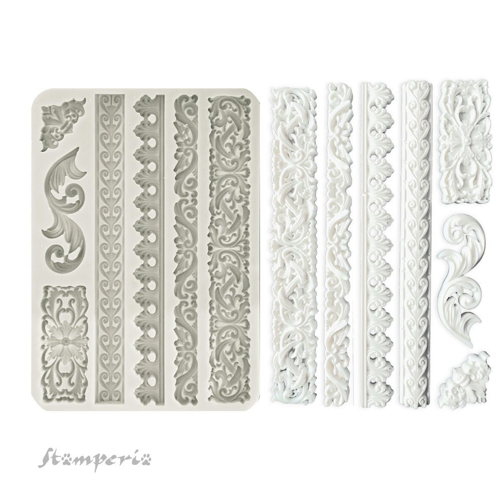 GJUTFORM - Stamperia Silikonform - GREEK BORDERS