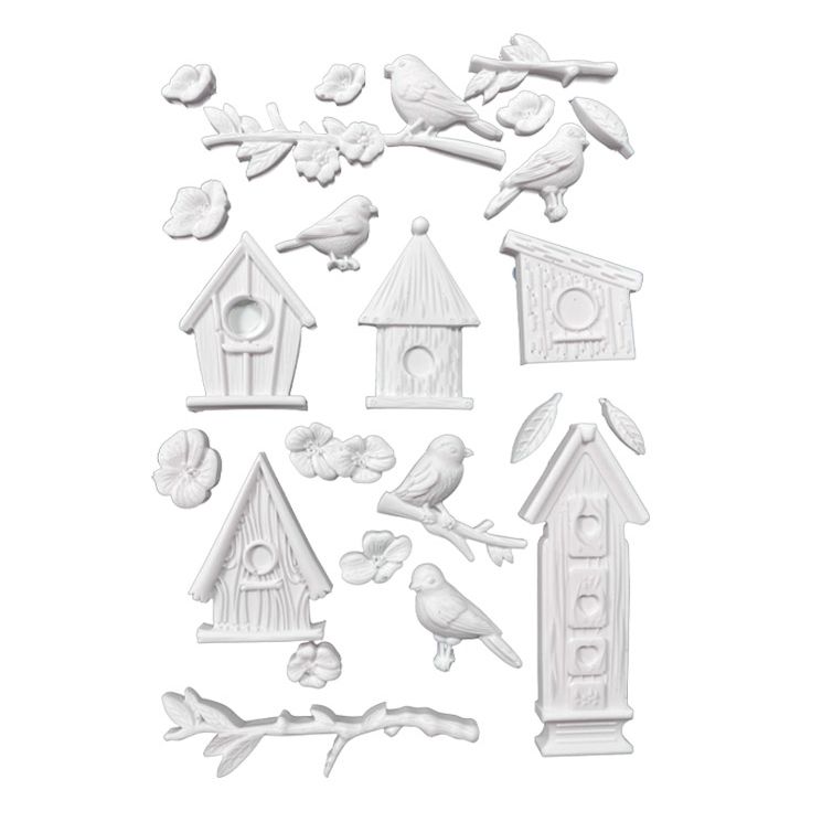 GJUTFORM - Stamperia Silikonform - NESTS & BIRDS