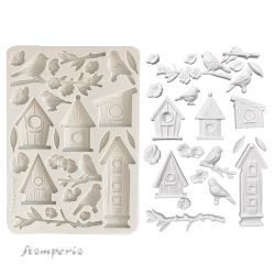 Stamperia - Silikonform - A5 (ca 14x21cm) - NESTS & BIRDS