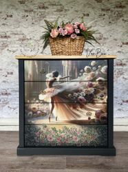 MINT - A1 Decoupagepapper (ca 59x84cm) - BALLET IN BLOOM