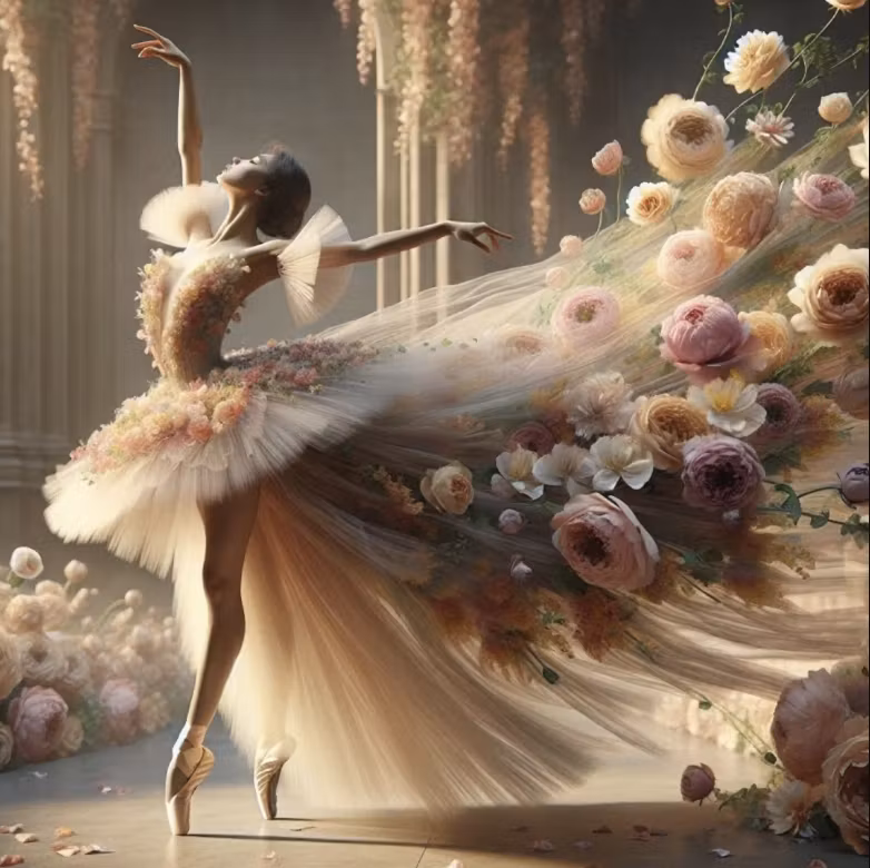 DECOUPAGE - MINT - Decoupagepapper A1 - Ballet in Bloom