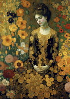MINT - A3 Decoupagepapper (ca 30x42cm) - BATHED IN GOLD