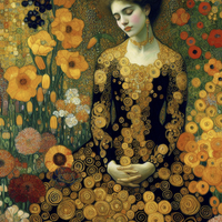 MINT - A3 Decoupagepapper (ca 30x42cm) - BATHED IN GOLD