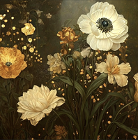 MINT - A3 Decoupagepapper (ca 30x42cm) - FLOWER HORIZONTAL