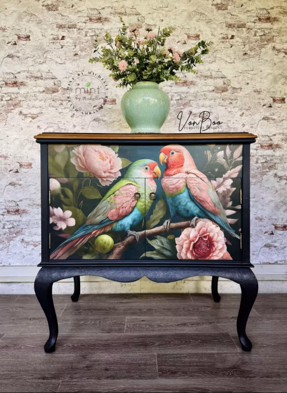 DECOUPAGE - MINT - Decoupagepapper (på bild A1) - Pastel Love