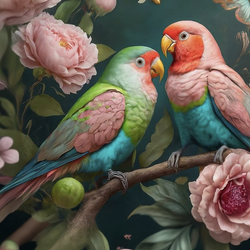 MINT - A3 Decoupagepapper (ca 30x42cm) - PASTEL LOVE