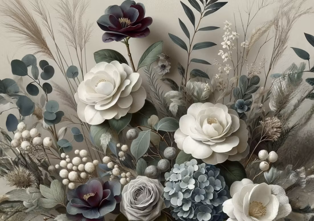 DECOUPAGE - MINT - Decoupagepapper A3 - Winter Petals