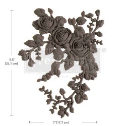 ReDesign - Décor Poly - Flexibelt Ornament ca 24x18cm- VELVET CASCADE (vänster)