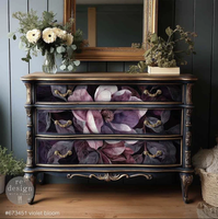 Re Design - A1 Decoupage Fiber Paper - Violet Bloom 59x84cm