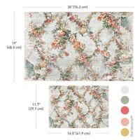 Re Design - Decoupage Fiber Paper - Jardin Fleuri 2-Pack  (49x76cm+A3)