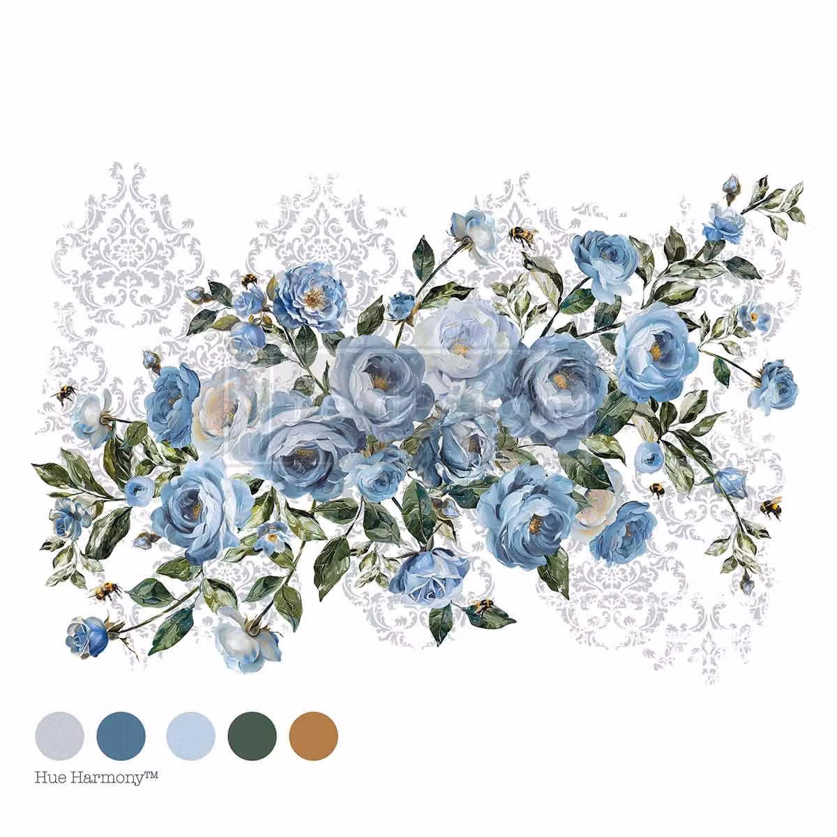 Re Design Décor Transfer Azure Blossom - Mått: ca 61x89cm