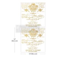 Re Design Décor MAXI Transfers®- Queen's Glory - ca 30x30cm (2-pack)