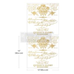 Re Design Décor MAXI Transfers®- Queen's Glory - ca 30x30cm (2-pack)