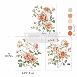 Re Design Décor Transfers®- Gentle Symphony - A4 (3-pack)